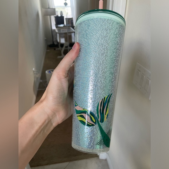 Starbucks 2024 Spring Green Bubbleseed Mermaid  Venti 24 Oz Tumbler New - Picture 3 of 3